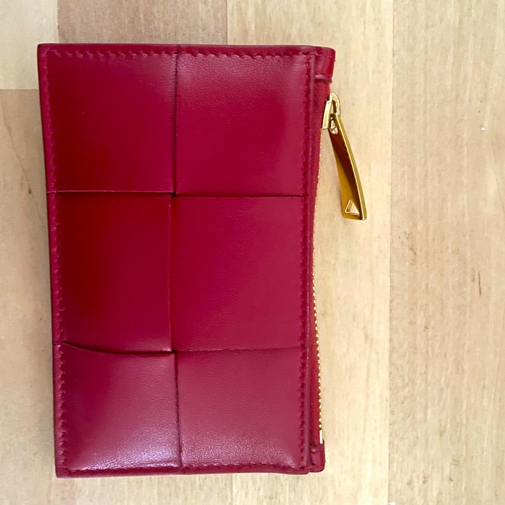 Red and gold card and coin holder